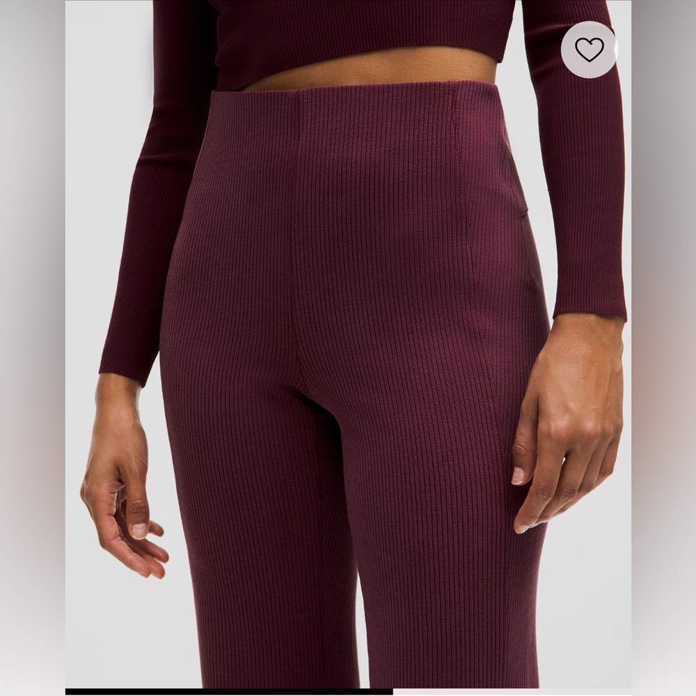 NWT Ribbed Softstreme Flared Pant (Regular) - Garnet - Picture 4 of 11